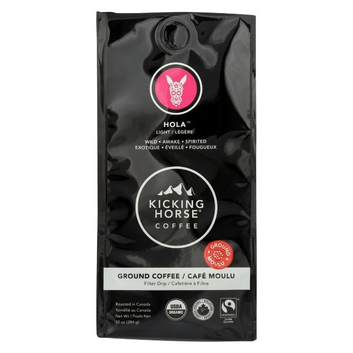 - Air box TSA certified check-inKicking Horse - Coffee Hola Light Roast Ground 10 Oz - Pack Of 6