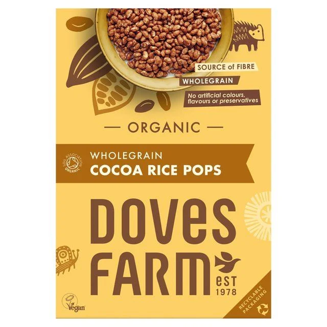 Pet ProductsDoves Farm Organic Wholegrain Cocoa Rice Pops   300g