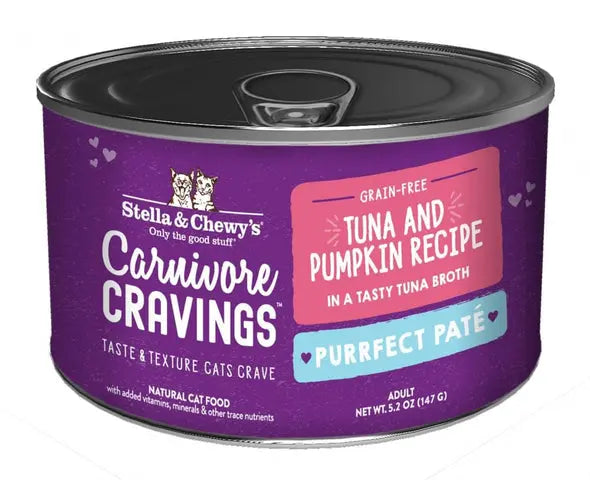    - Cat food for picky eaters  Stella & Chewy Tuna and Pumpkin Pate Wet Cat Food