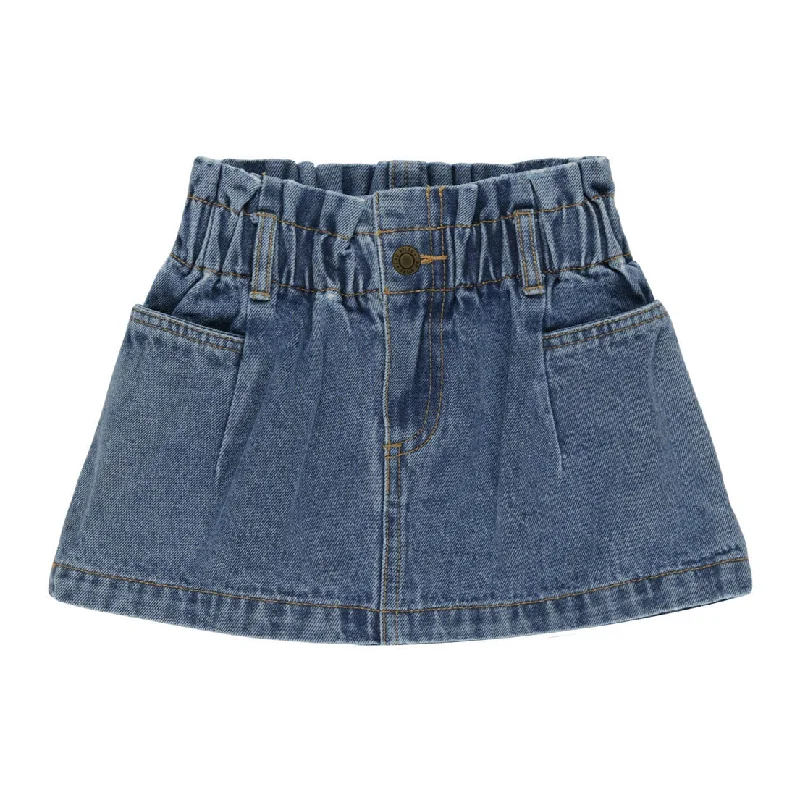 ---Rylee and Cru Indigo Denim Mini Skirt