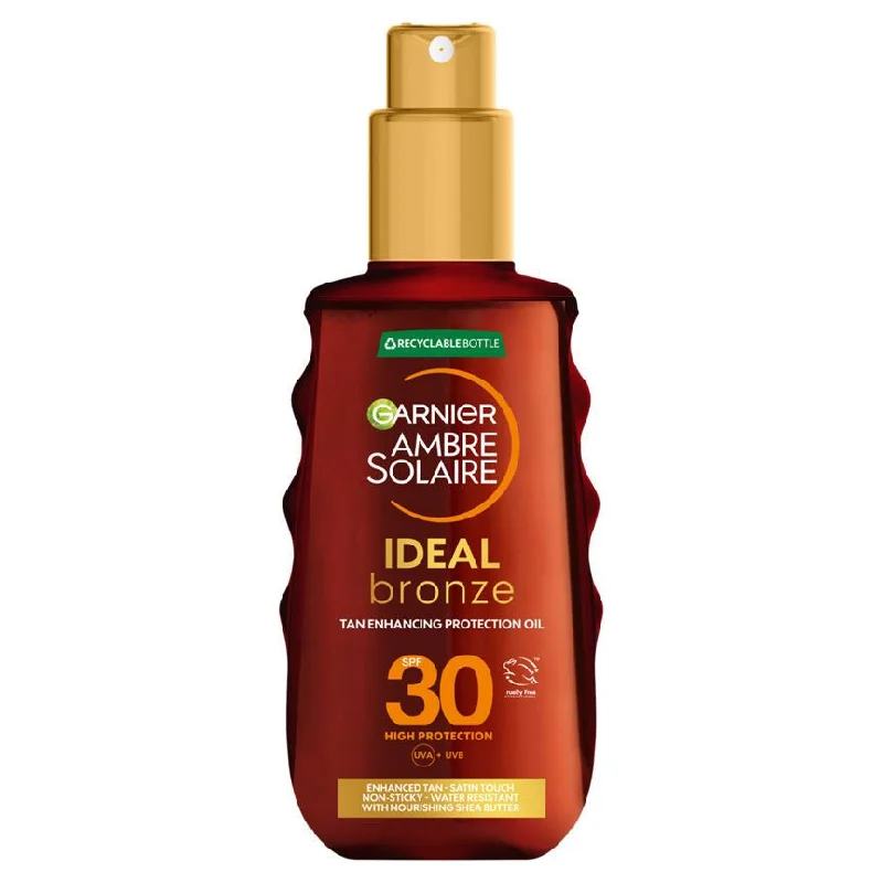 ---Garnier Ambre Solaire Ideal Bronze Protective Oil Sun Cream Spray SPF30 150ml