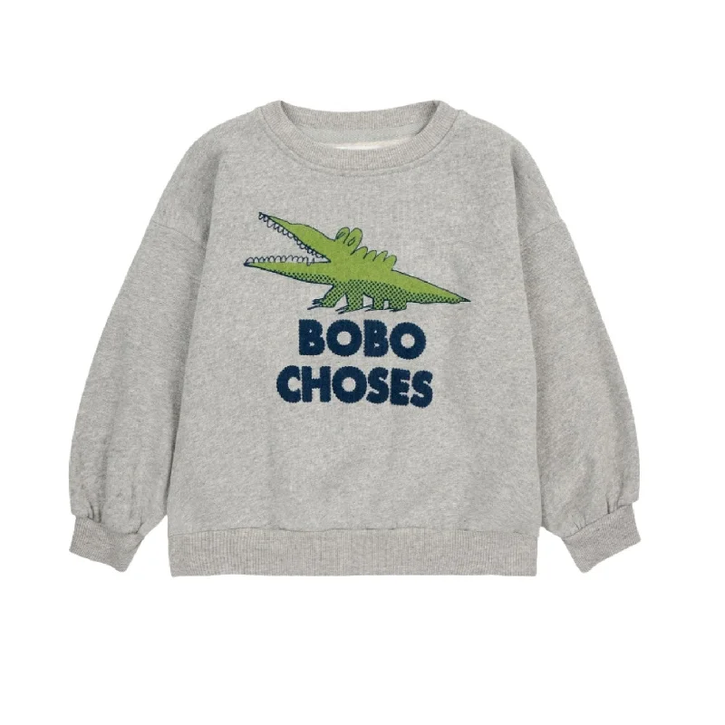 - Air box TSA certified check-inBobo Choses Light Heather Talking Crocodile Sweatshirt