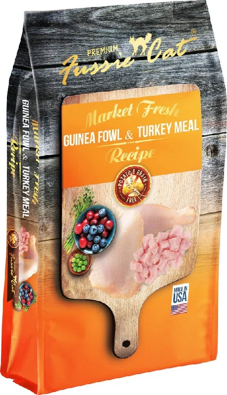    - Kitten food  Fussie Cat Grain Free Guniea Fowl & Turkey Dry Cat Food