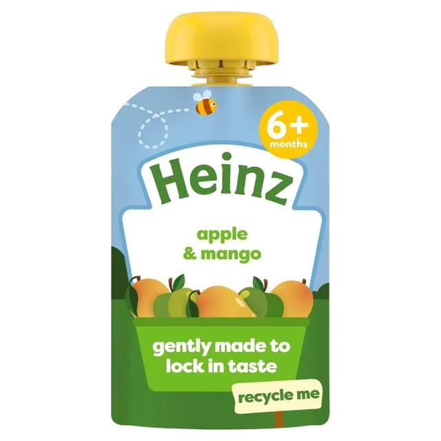 - Air box TSA certified check-inHeinz Apple & Mango Baby Food Fruit Puree Pouch 6+ Months   100g