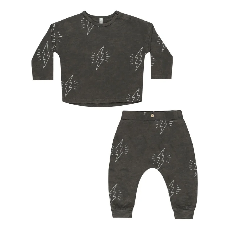 ---Rylee and Cru Bolts Long Sleeve Tee + Pant baby  Set