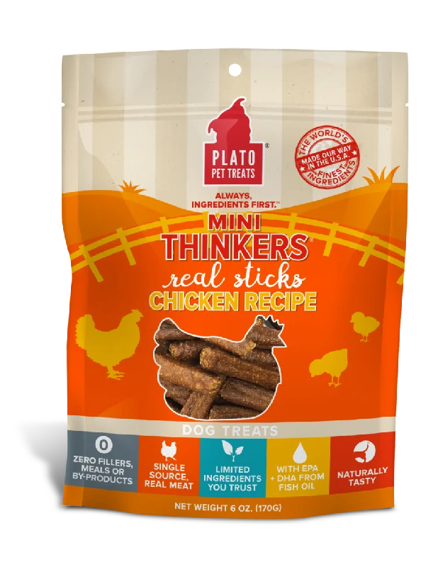 - Food for picky dogsPlato Mini Thinkers Chicken Meat Stick Dog Treats