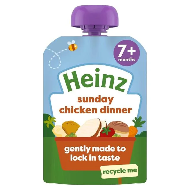 Pet ProductsHeinz Sunday Chicken Dinner Baby Food Pouch 7+ Months   130g