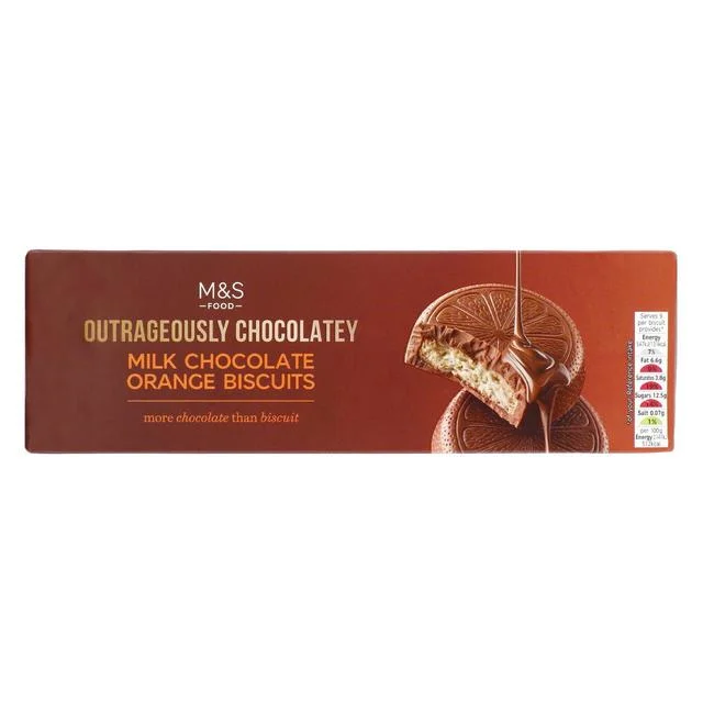 - Air box TSA certified check-inM&S Extremely Chocolatey Milk Chocolate Orange Biscuits   230g