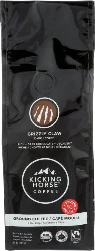 ---Kicking Horse - Coffee Grizzly Claw Dark Roast Ground 10 Oz - Pack Of 6