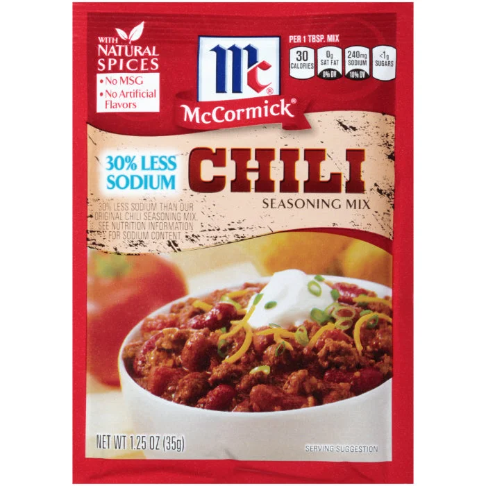 - Chinchilla cooling ice nest ceramic plateMcCormick - Mix Chili Seasoning Less Sodium, 1.25 oz - Pack of 12