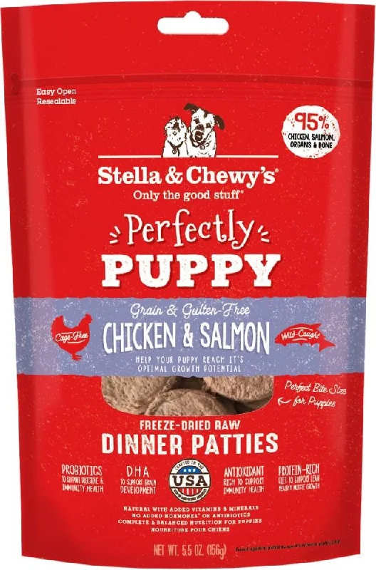 - The effect of dog food on hairStella & Chewy's Perfectly Puppy Freeze Dried Raw Chicken and Salmon Dinner Patties Grain Free Dog Food