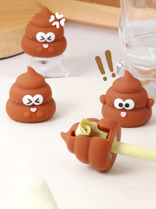 - Cat hair ball removal and hair removal cream1pc Creative Silicone Pencil Sharpener With Poop Shape, Cute And Funny Stationery Tool