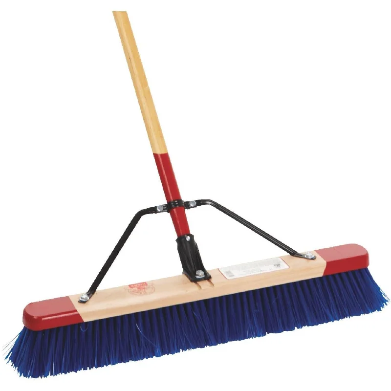 ---Harper 24 In. W. x 65 In. L. Wood Handle Rough Surface Push Broom