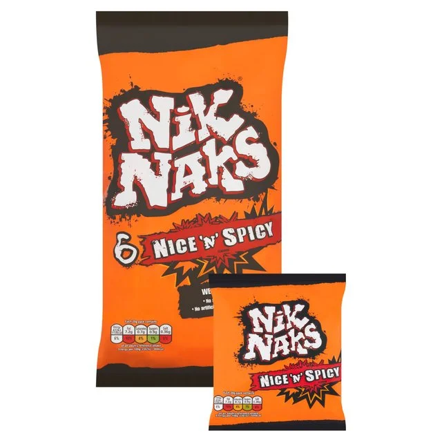 - Foldable and portable cat bagNik Naks Nice 'N' Spicy Multipack Crisps   6 per pack