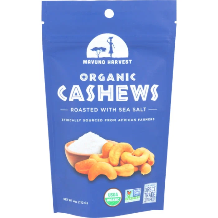 - Foldable and portable cat bagMavuno Harvest - Nuts Cashew Roasted Sea Salt, 4 oz - Pack of 6