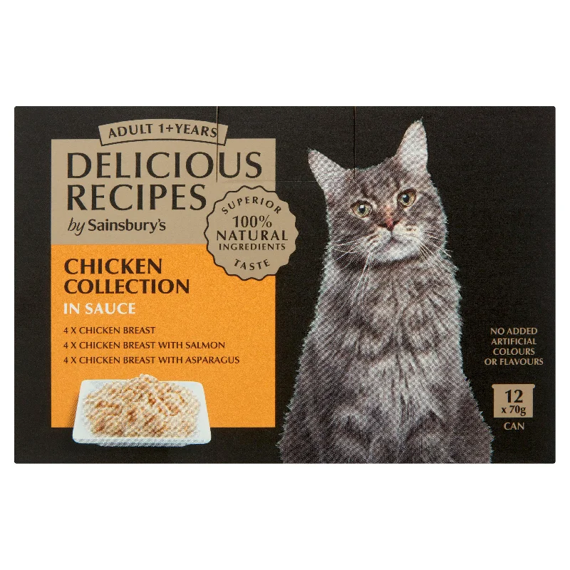 Pet ProductsSainsbury's Delicious Recipes Chicken Collection in Sauce Adult 1+ Years 12x70g