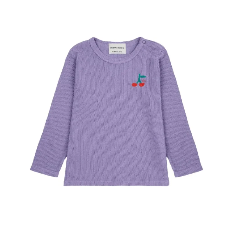 - Pet vitamin complex nutrition tabletsBobo Choses Purple Cherry Long Sleeve Baby T-Shirt