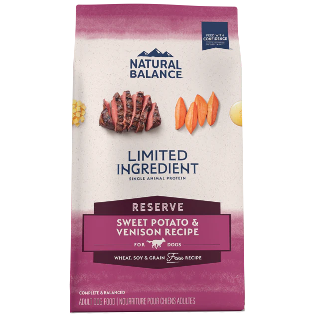  -Fish-containing dog foodNatural Balance Limited Ingredient Reserve Grain Free Sweet Potato & Venison Recipe Dry Dog Food