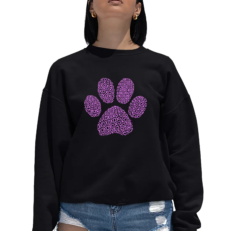  -Anti-scratch sofa protective coverXOXO Dog Paw  - Women's Word Art Crewneck Sweatshirt