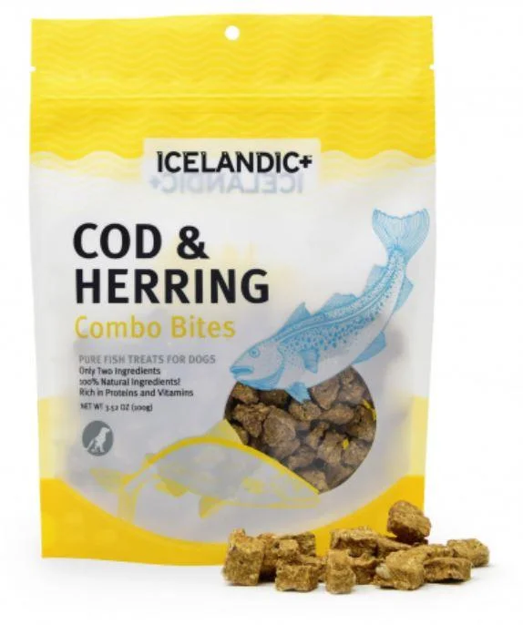 - Dog food improves immunityIcelandic+ Cod & Herring Combo Bites Fish Dog Treats