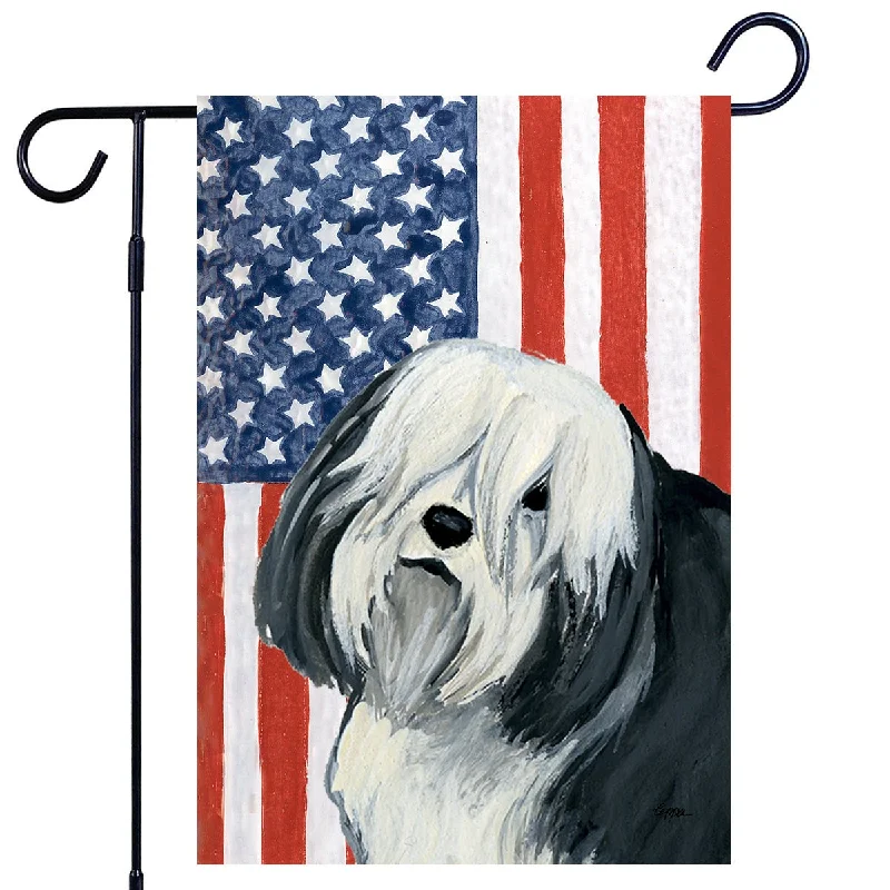 - Pet fence foldable indoorPolish Lowland Sheepdog Americana Garden Flag