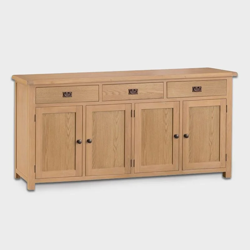  -Anti-scratch sofa protective coverCotswold Oak Large Sideboard Natural 4 Doors 2 Shelves 3 Drawers