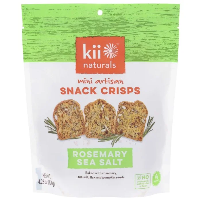 ---Kii Naturals - Crisps Rosemary Sea Salt 4.23 Oz - Pack Of 12