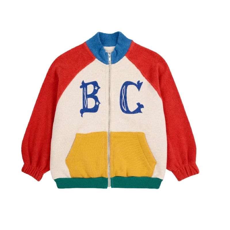 ---Bobo Choses Multicolor B.C Vintage Colorblock Zipped Sweatshirt