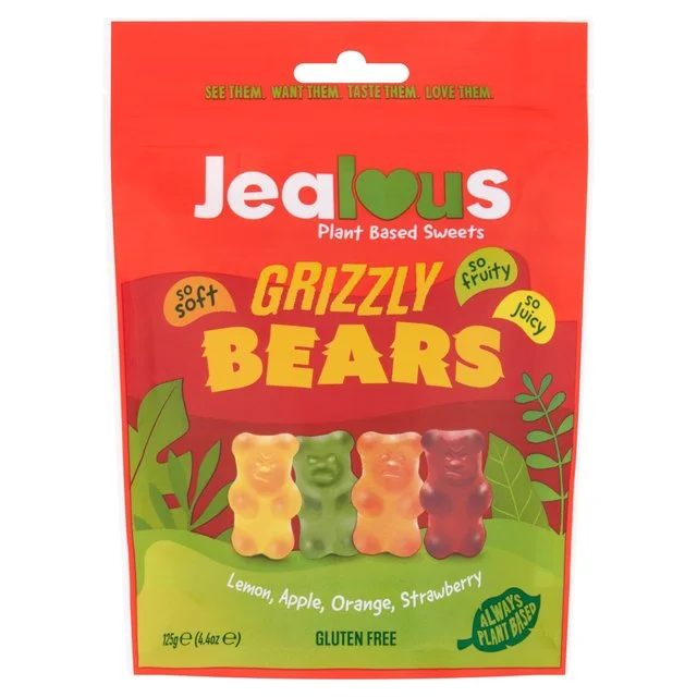 - Organic cotton dog bibsJealous Sweets Grizzly Bears Plant-based Gummy Sweets   125g