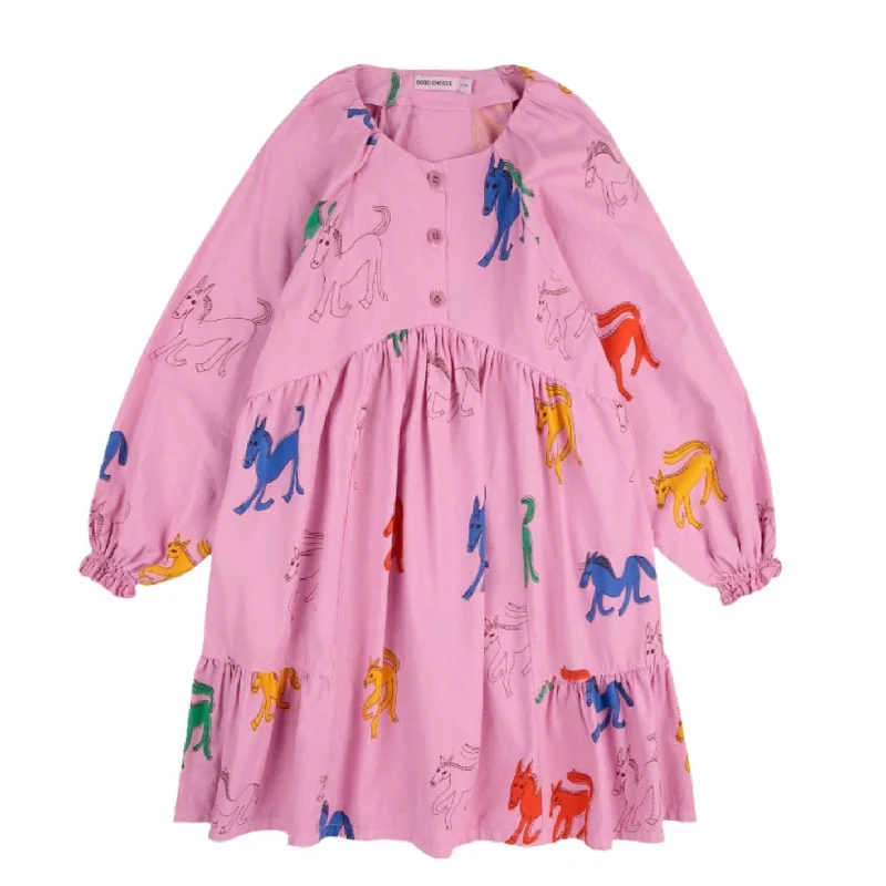 - Natural latex pet mattressBobo Choses Pink Wonder Horse Allover Woven Dress