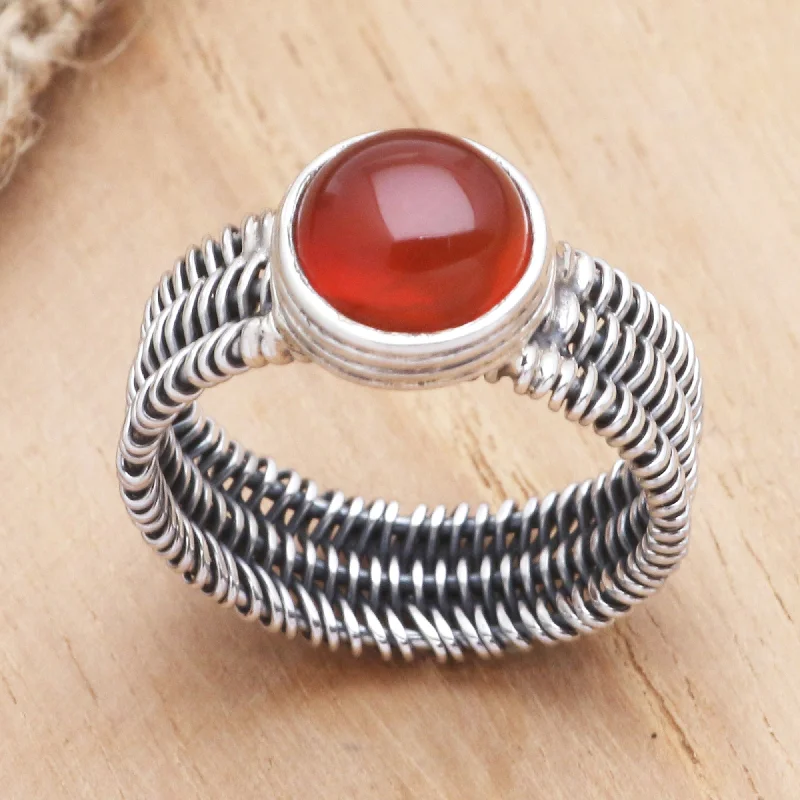 - Foldable and portable cat bagWrapped Up in Orange Wire Wrapped Sterling Silver Carnelian Ring