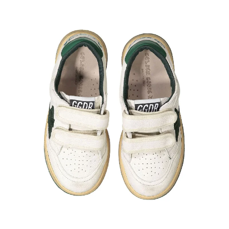  -Anti-scratch scratching board AND cat bed in oneGolden Goose White/Green Ballstar Strap Sneakers