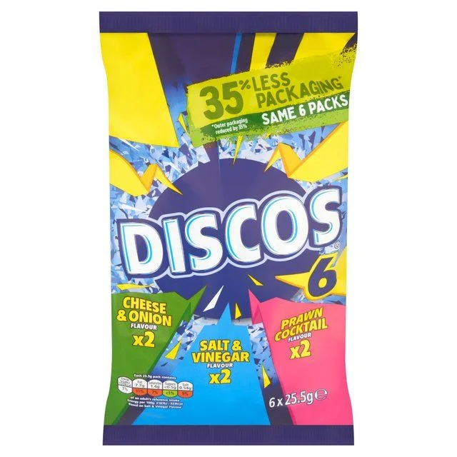 - Dog disposable foam shower gelDiscos Variety Multipack Crisps   6 x 25.5g