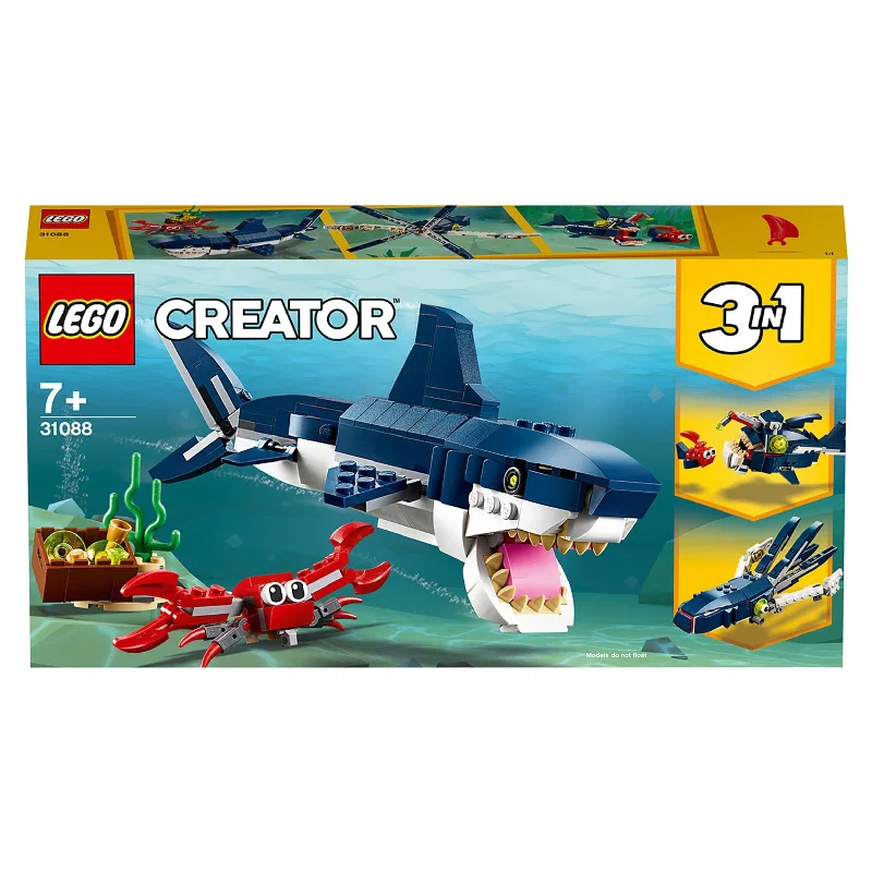 - Cat anti-jump window safety netLEGO Creator 3in1 Deep Sea Creatures Shark Toy Set 31088