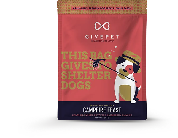 - Natural latex pet mattressGivePet Campfire Feast Dog Treat