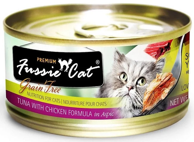    - Weight management cat food  Fussie Cat Tuna With Chicken In Apsic Wet Cat Food