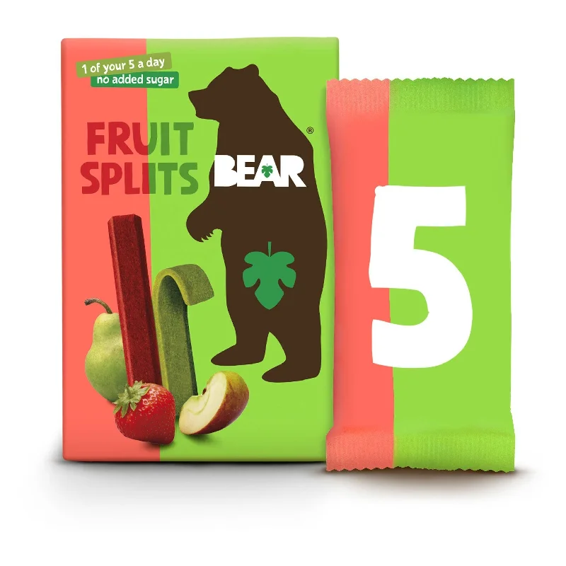 - Pet tear stain cleaning wipesBear Fruit Splits Strawberry & Apple x5 100g