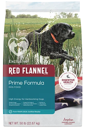 - Natural ingredient dog foodExclusive Red Flannel® Prime Formula Dog Food