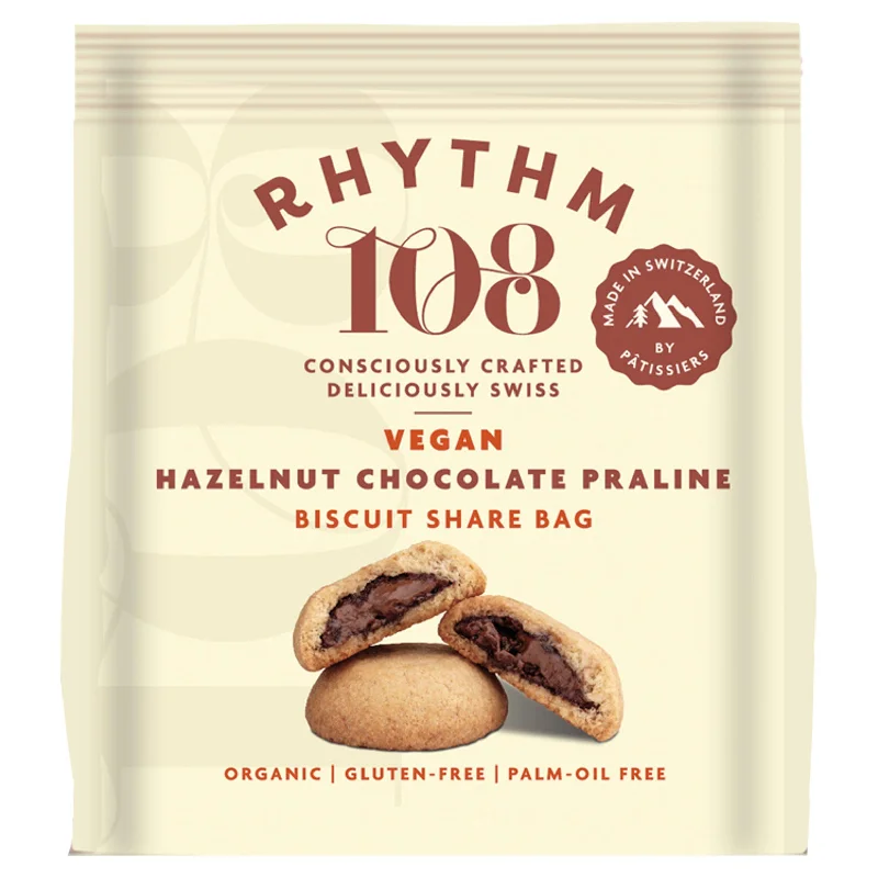 - Teething and chewing toys for puppiesRhythm 108 Vegan Hazelnut Chocolate Praline Biscuit Share Bag 135g