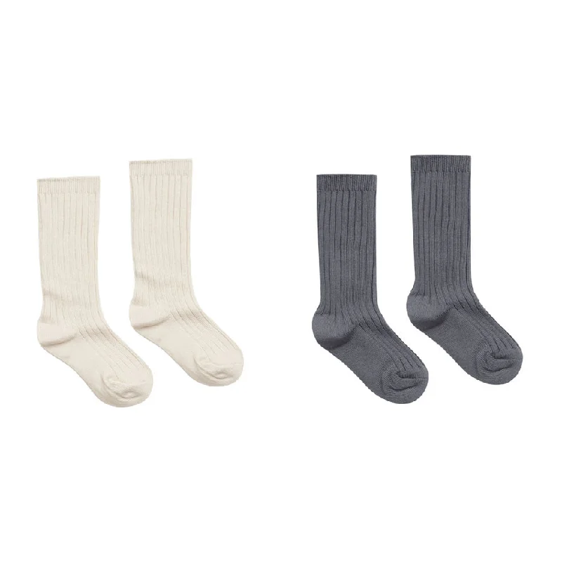 - Foldable and portable cat bagRylee and Cru Natural- Indigo Ribbed Socks