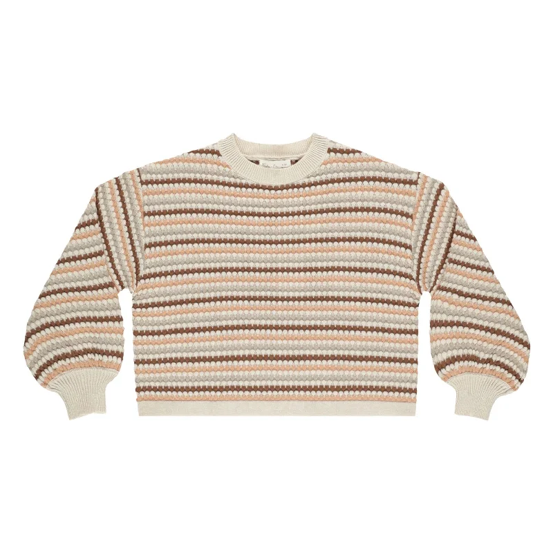 - Car dog seat beltRylee and Cru Honeycomb Stripe Boxy Crop Sweater