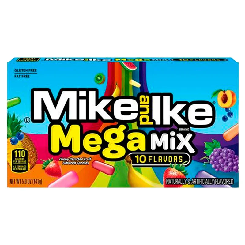 - Foldable and portable cat bagMike and Ike Mega Mix Chewy Assorted Fruit Flavored Candies x10 141g