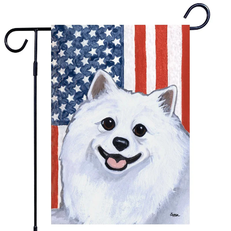 - Foldable and portable cat bagAmerican Eskimo Dog Americana Garden Flag