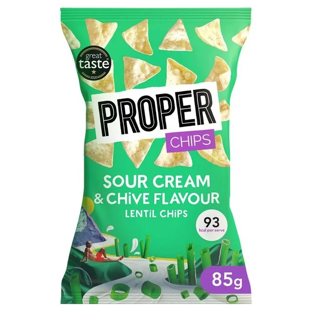  -Splash-proof food bowl AND Anti-choking slow food bowlProperchips Sour Cream & Chive Lentil Chips   85g