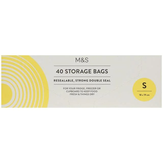 - Organic cotton dog bibsM&S 40 Small Resealable Storage Bags   40 per pack