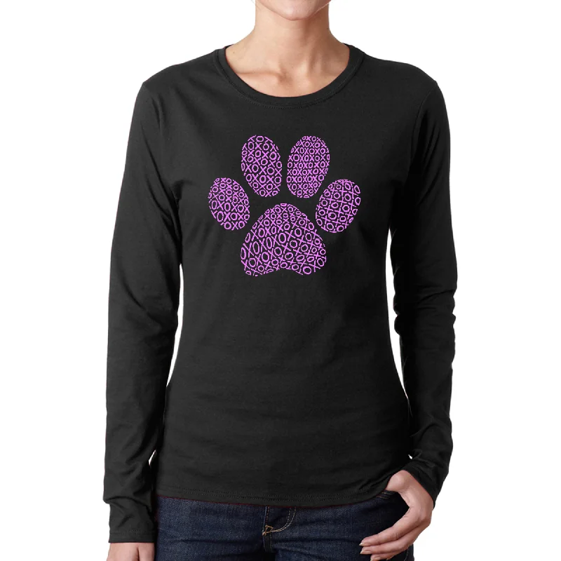 - Cat stress soothing sprayXOXO Dog Paw  - Women's Word Art Long Sleeve T-Shirt