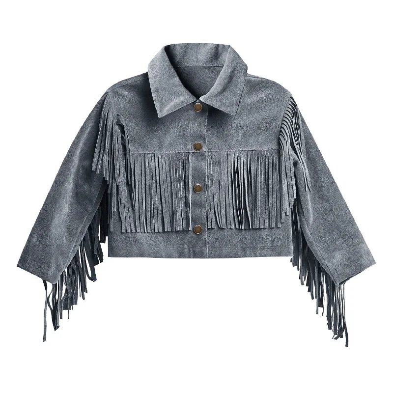 - Deodorizing cat litter tofu litterRylee and Cru Dusty Blue Fringe Jacket