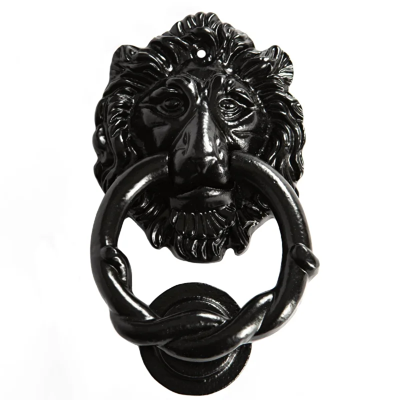 - Chinchilla cooling ice nest ceramic plate150mm Black Lion Head Door Knocker - By Hammer & Tongs