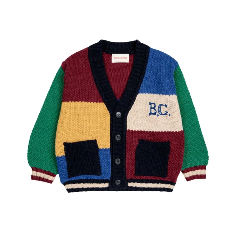 - Parrot climbing and standing wooden frameBobo Choses Multicolor B.C Vintage Colorblock Cardigan