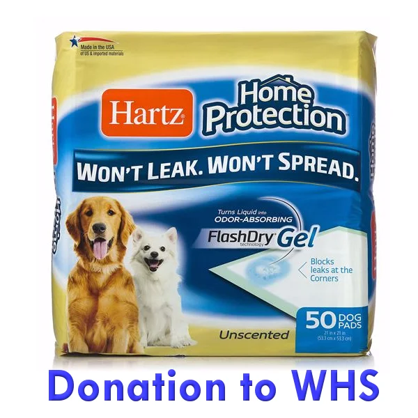 - Pet tear stain cleaning wipesDONATE a Pack of Training pads to the Wisconsin Humane Society!